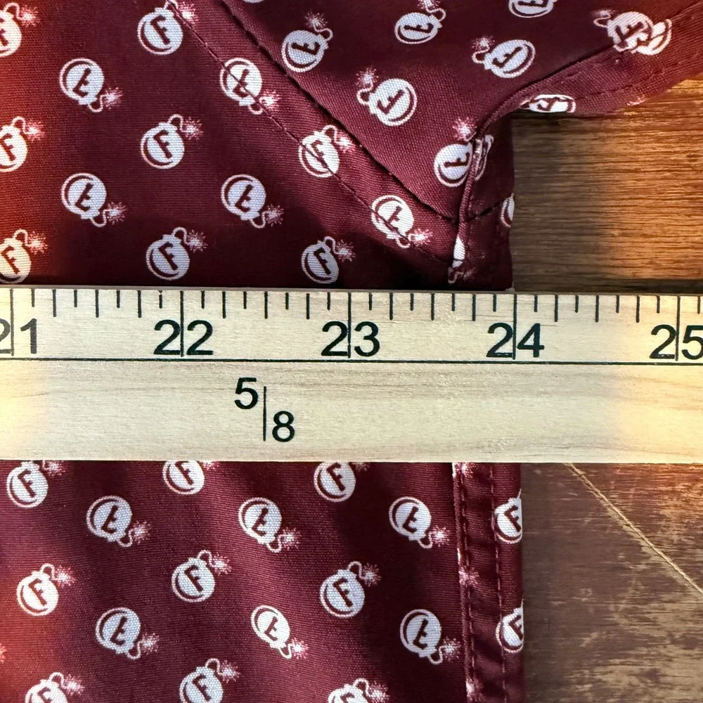 Dixxon Flannel Co Shirt Mens L Burgundy F Bomb D-Lite Short Sleeve Button Down